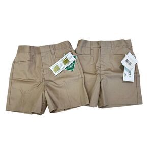 Lot Of 2 Classroom Uniforms Girls Bermuda Shorts Size 6 Khaki NEW